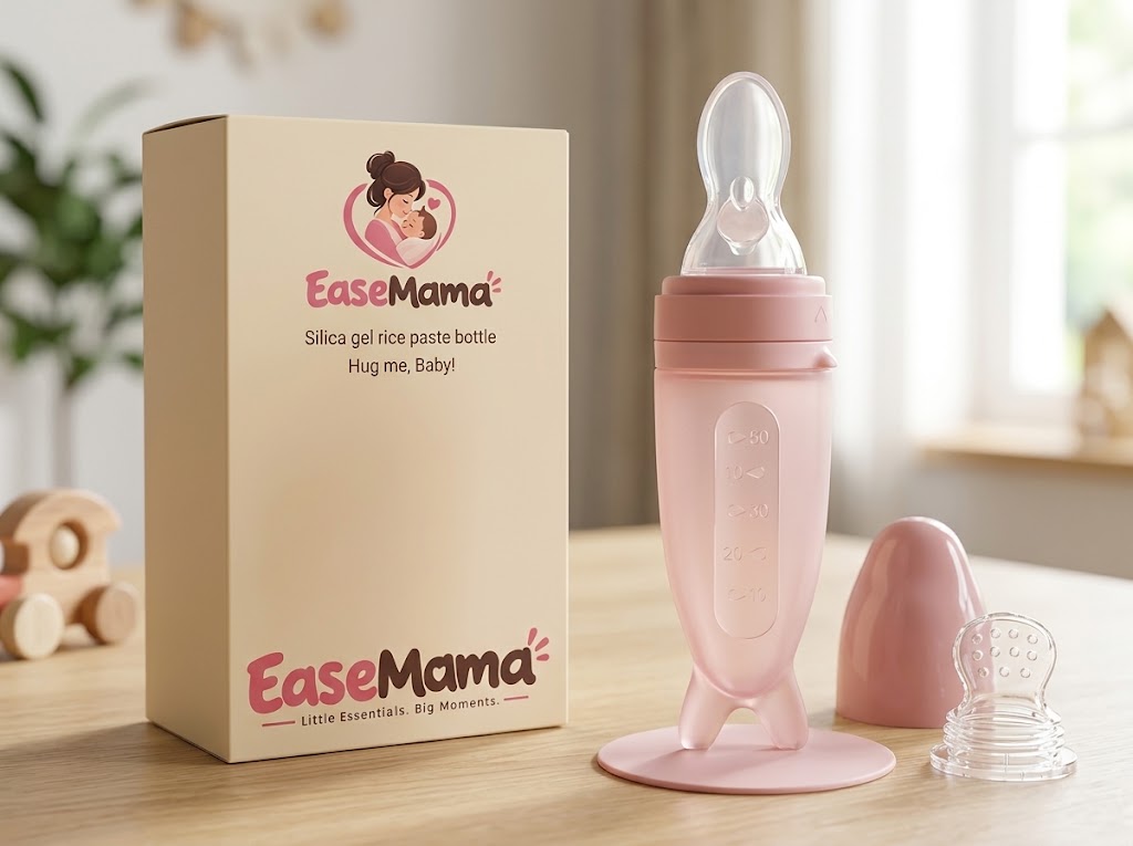 Silicone Baby Feeding Spoon with Squeeze Bottle