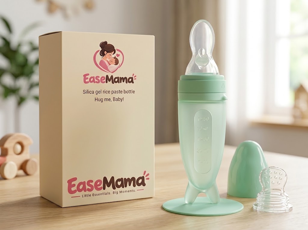 Silicone Baby Feeding Spoon with Squeeze Bottle