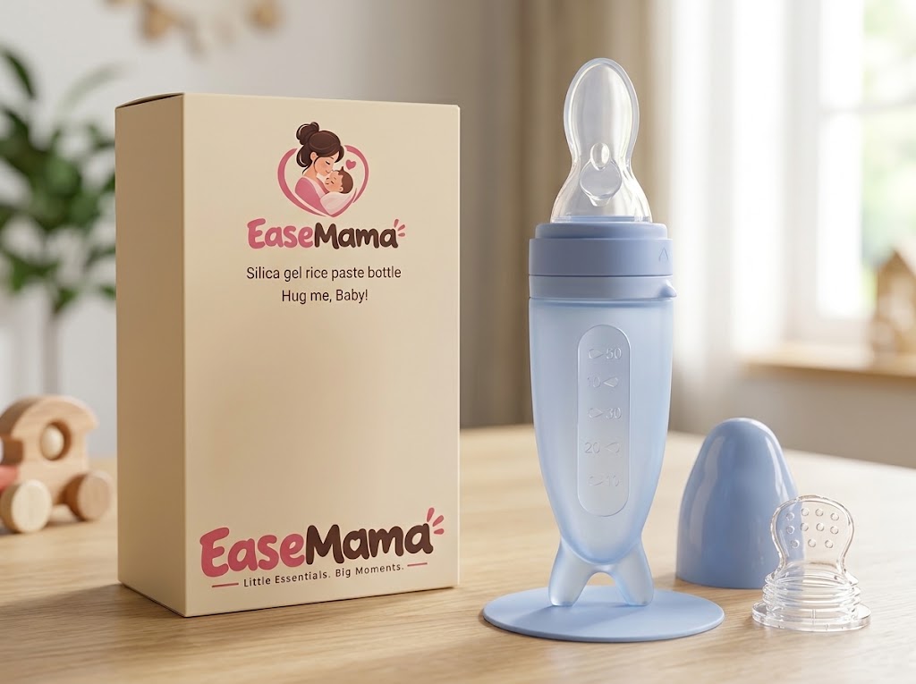 Silicone Baby Feeding Spoon with Squeeze Bottle